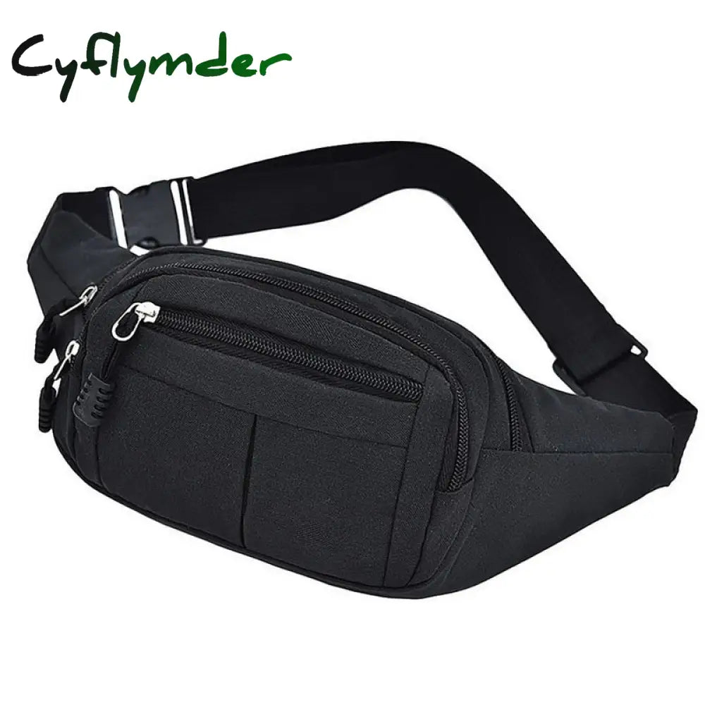 Cyflymder Men’s Chest Package Pack Waterproof Outdoor Sports Bag Canvas Pouch Korean-Style Waist