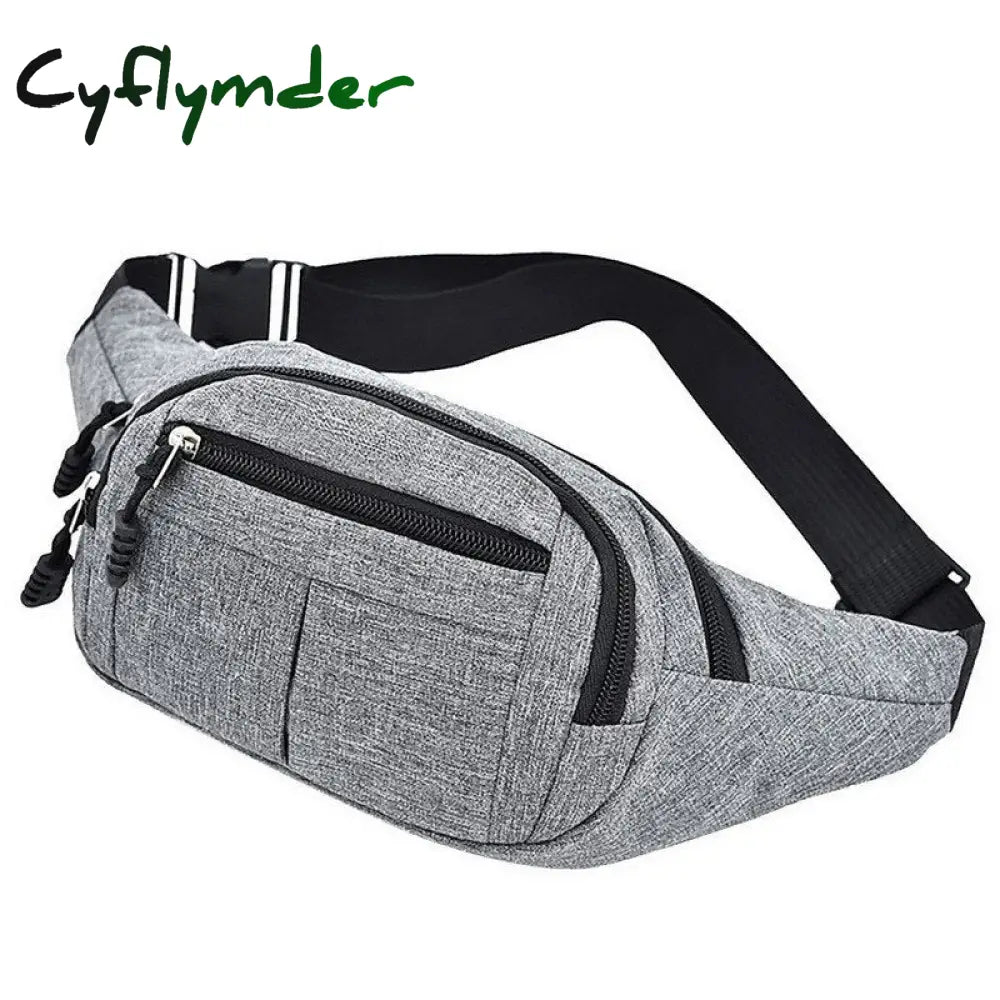 Cyflymder Men’s Chest Package Pack Waterproof Outdoor Sports Bag Canvas Pouch Korean-Style Waist