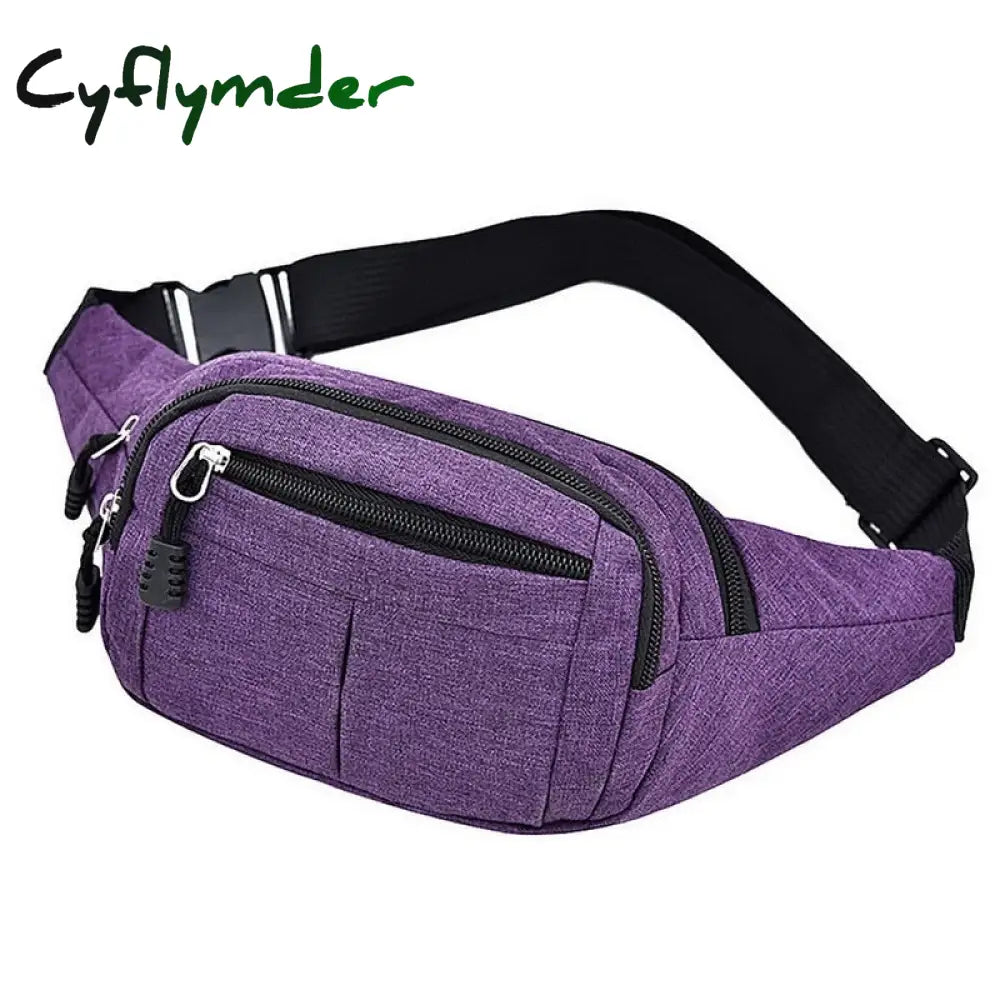 Cyflymder Men’s Chest Package Pack Waterproof Outdoor Sports Bag Canvas Pouch Korean-Style Waist