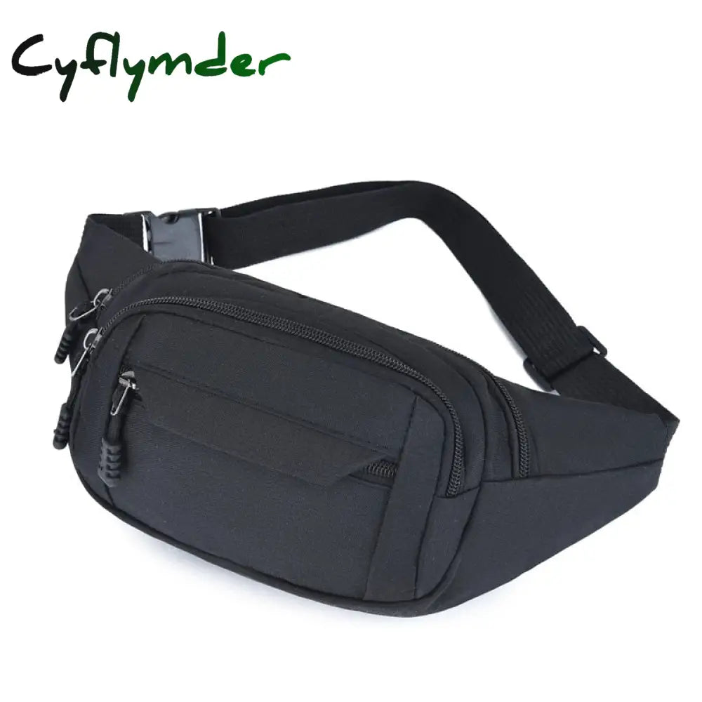 Cyflymder Men’s Chest Package Pack Waterproof Outdoor Sports Bag Canvas Pouch Korean-Style Waist