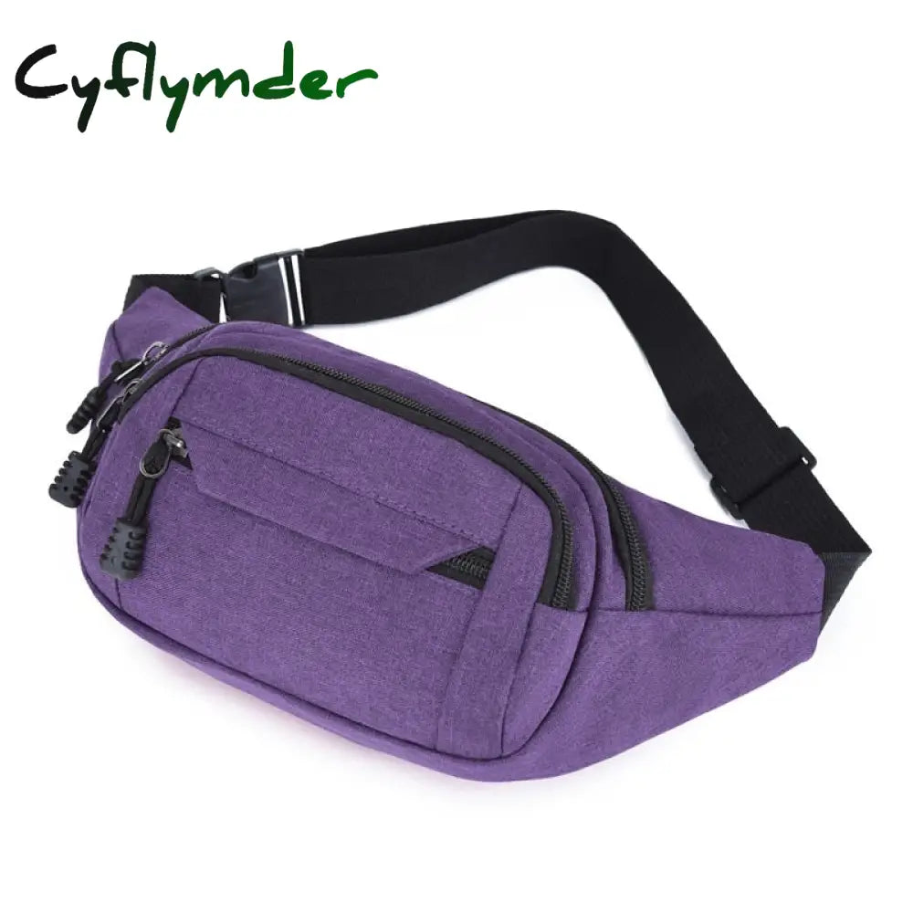 Cyflymder Men’s Chest Package Pack Waterproof Outdoor Sports Bag Canvas Pouch Korean-Style Waist