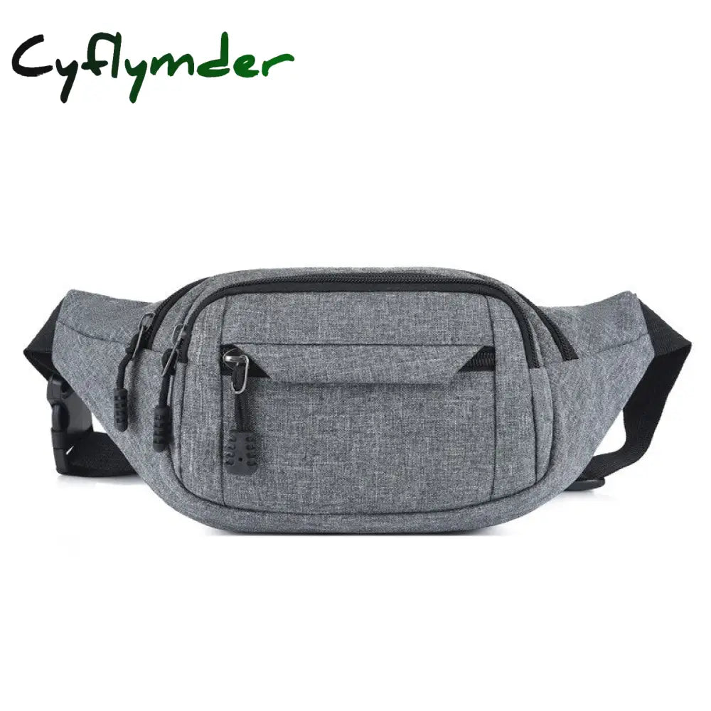 Cyflymder Men’s Chest Package Pack Waterproof Outdoor Sports Bag Canvas Pouch Korean-Style Waist