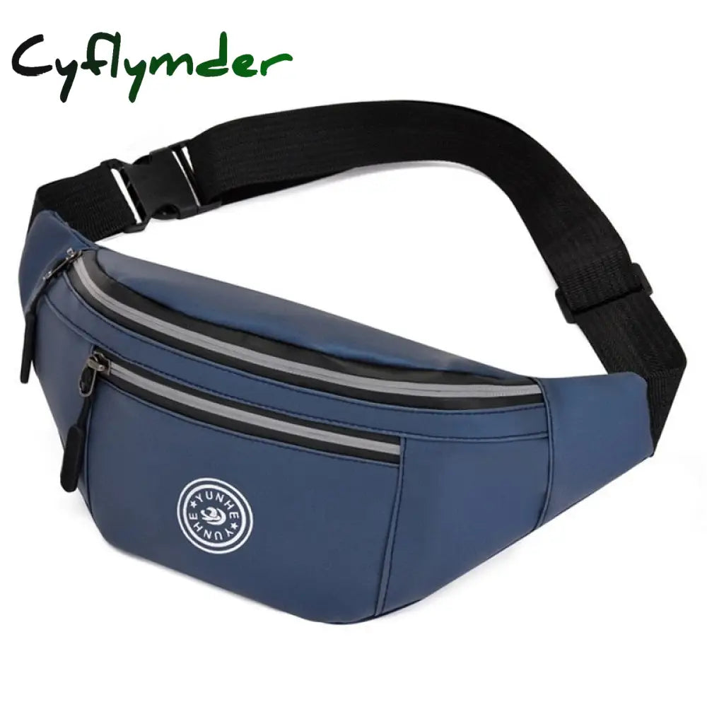 Cyflymder Men’s Chest Package Pack Waterproof Outdoor Sports Bag Canvas Pouch Korean-Style Waist