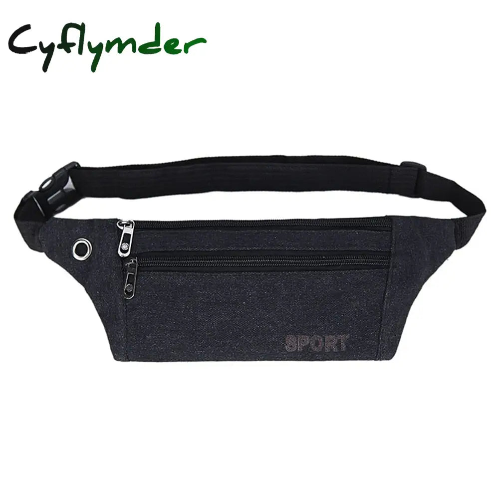 Cyflymder Men’s Chest Package Pack Waterproof Outdoor Sports Bag Canvas Pouch Korean-Style Waist