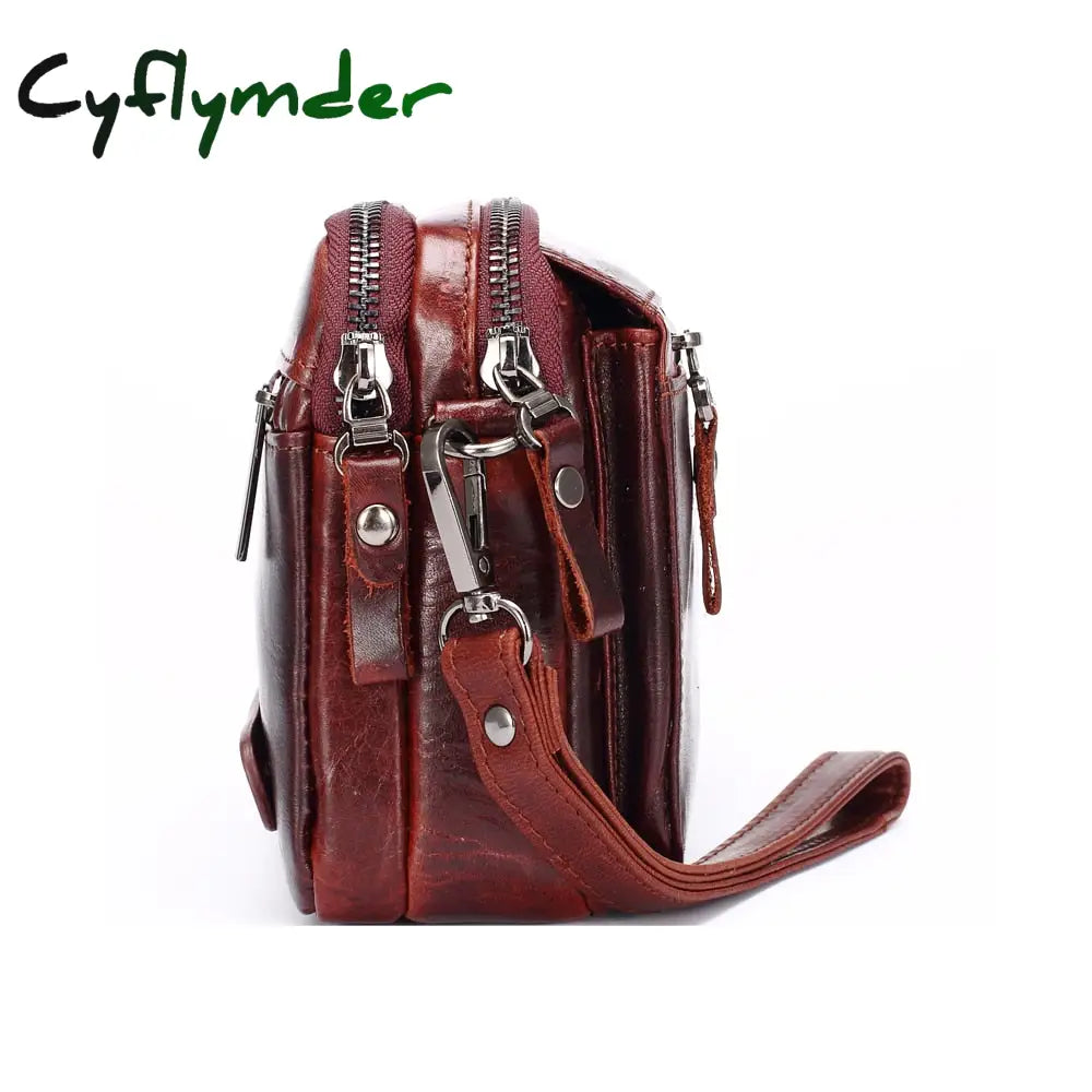 Cyflymder Men’s Clutch Bags For Men Genuine Leather Handbag Male Long Money Wallets Mobile Phone