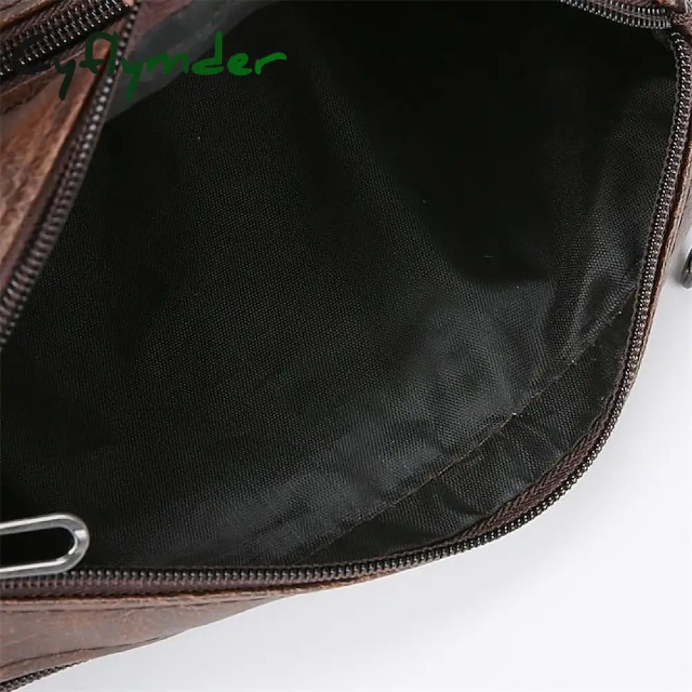 Cyflymder Men’s Crossbody Bag Shoulder Messenger Pu Leather Daily Holiday Zipper Adjustable Large