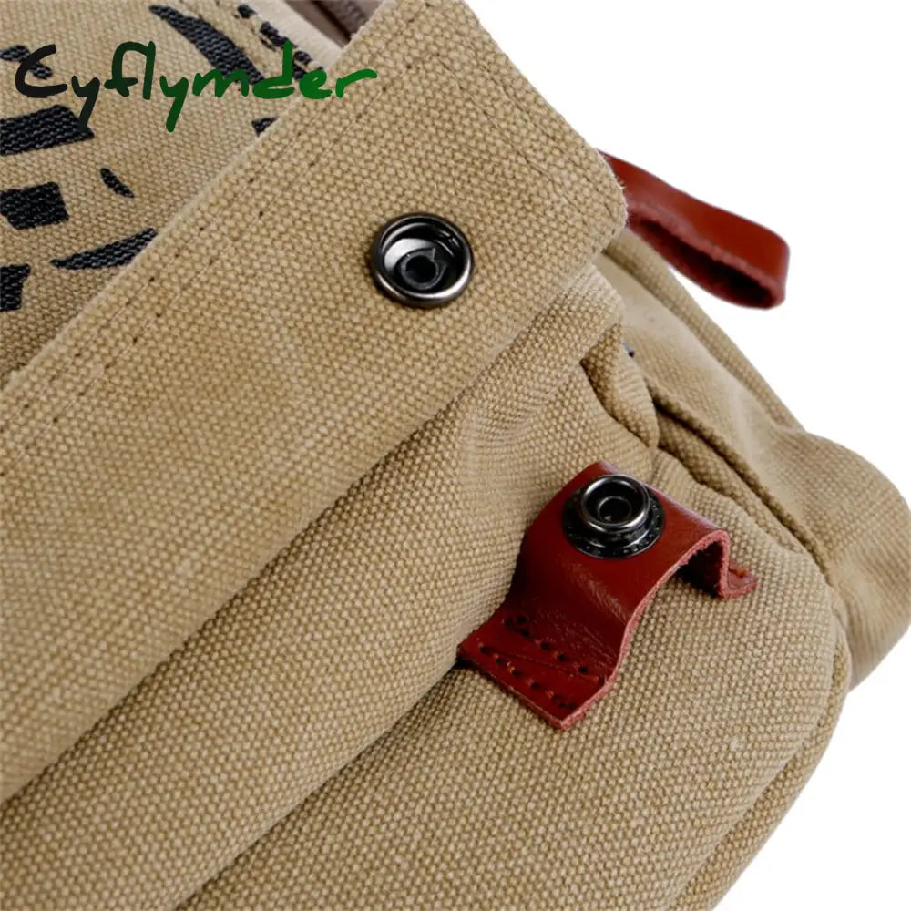 Cyflymder Men’s Fashion Canvas Shoulder Bags Business Travel Crossbody Men Messenger Briefcase