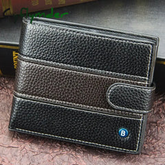 Cyflymder Men’s Leather Wallet Brand Short Handy Purse Male Pocket Bag For Coin Money Zipper Mini