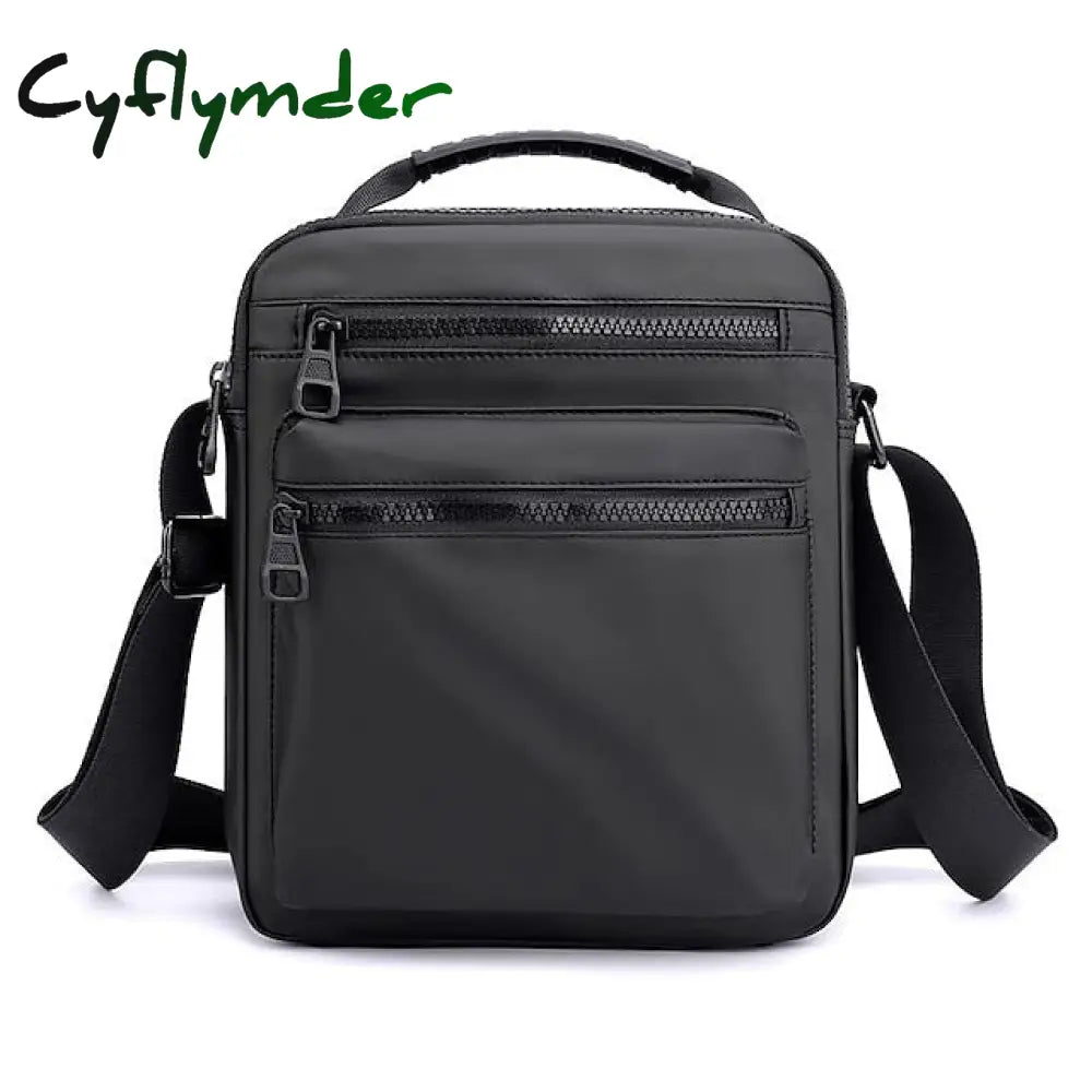 Cyflymder Men’s Messenger Bag Crossbody Oxford Cloth Daily Office & Career Black