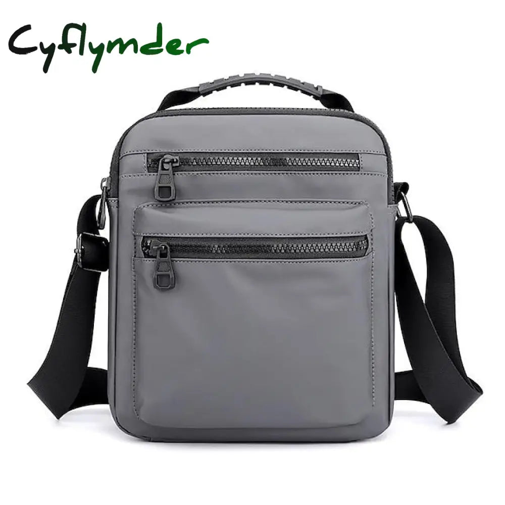Cyflymder Men’s Messenger Bag Crossbody Oxford Cloth Daily Office & Career Dark Grey
