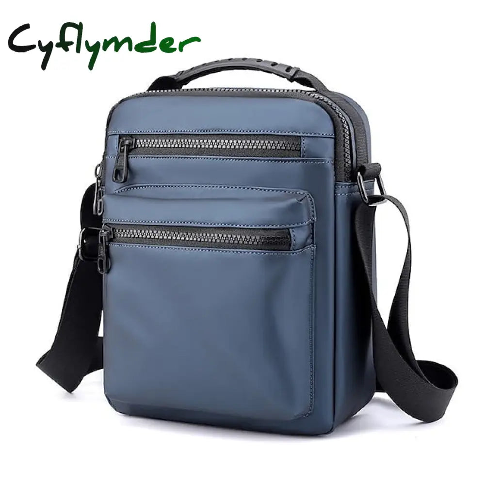 Cyflymder Men’s Messenger Bag Crossbody Oxford Cloth Daily Office & Career Navy Blue