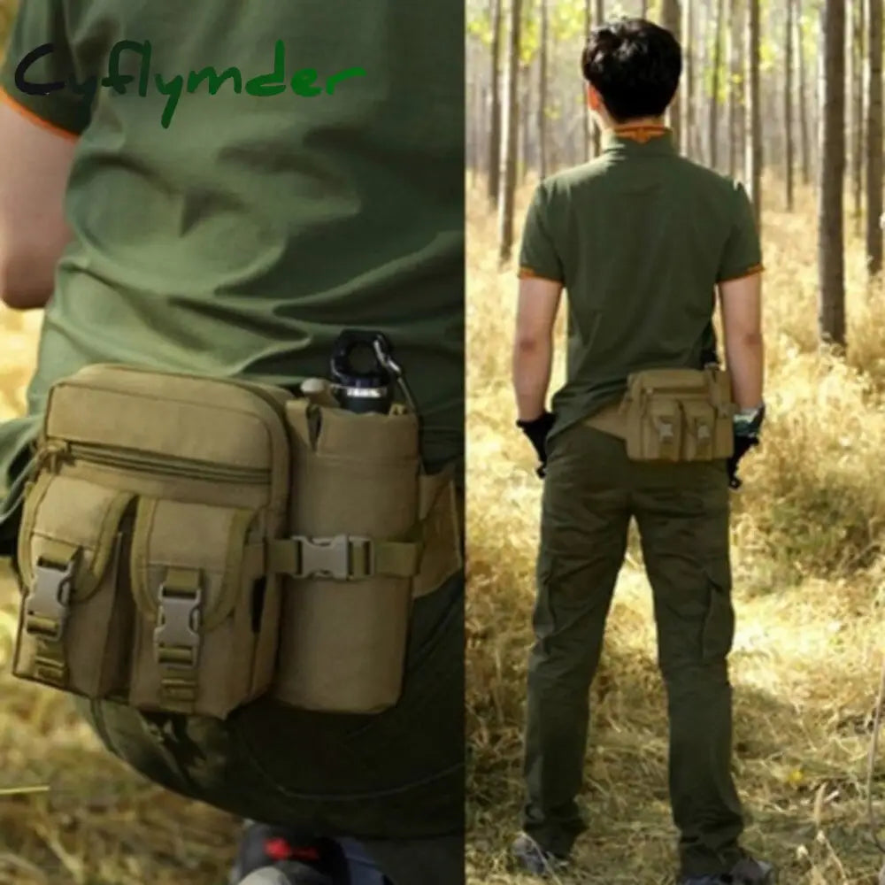 Cyflymder Men’s Tactical Casual Fanny Waterproof Pouch Waist Bag Packs Outdoor Military Hunting