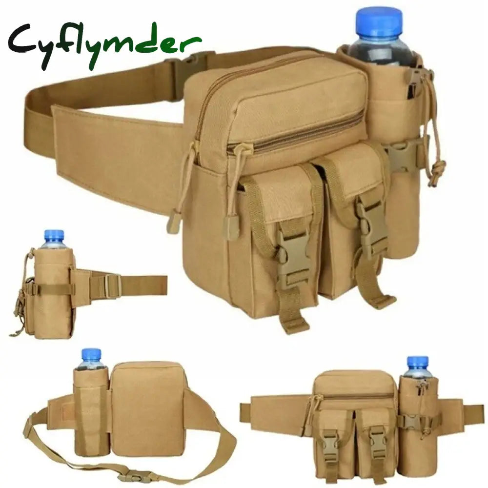 Cyflymder Men’s Tactical Casual Fanny Waterproof Pouch Waist Bag Packs Outdoor Military Hunting