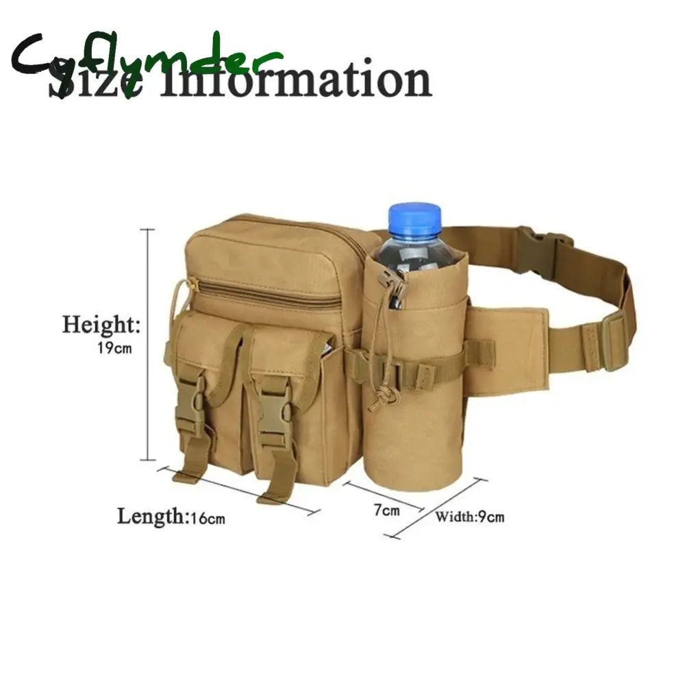 Cyflymder Men’s Tactical Casual Fanny Waterproof Pouch Waist Bag Packs Outdoor Military Hunting