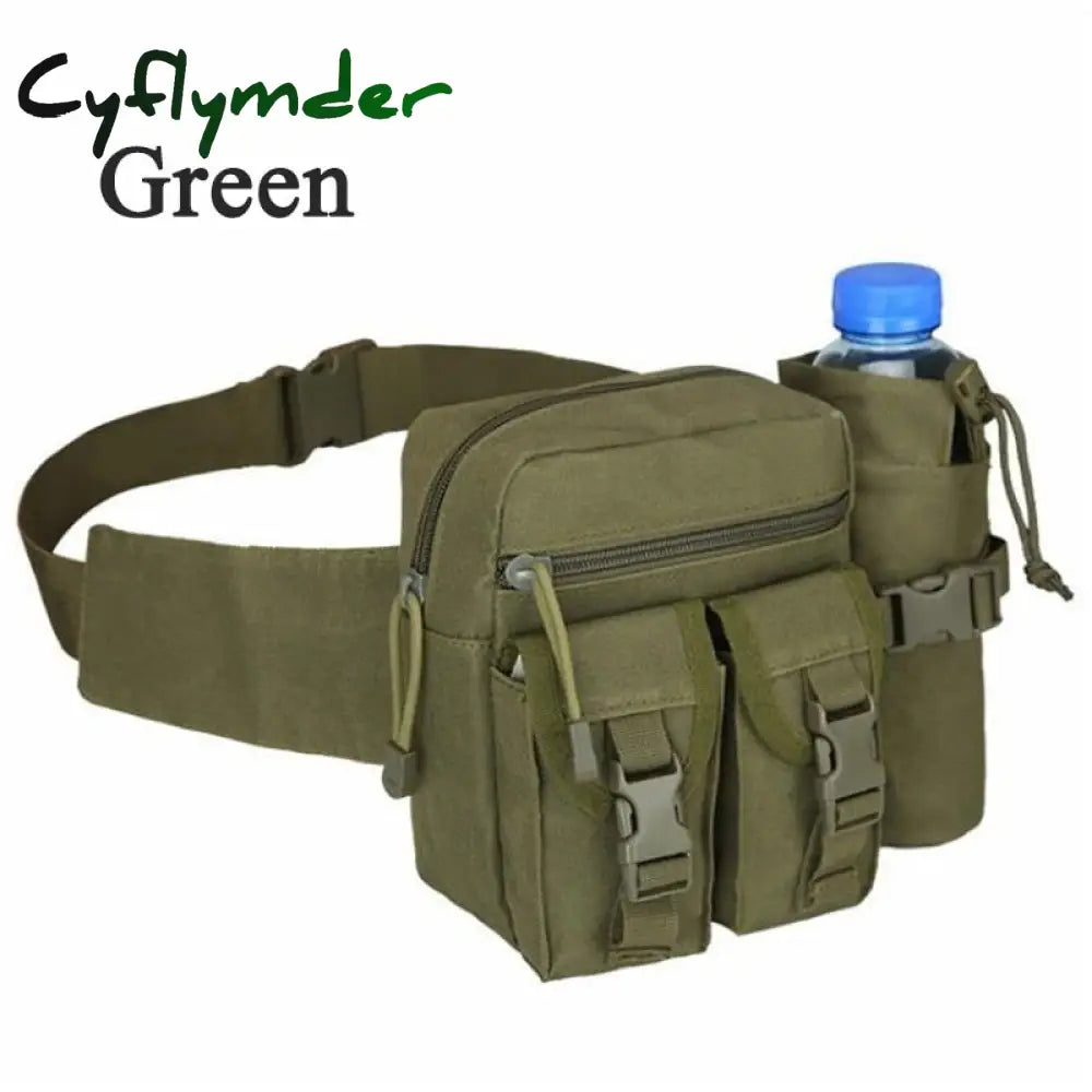 Cyflymder Men’s Tactical Casual Fanny Waterproof Pouch Waist Bag Packs Outdoor Military Hunting