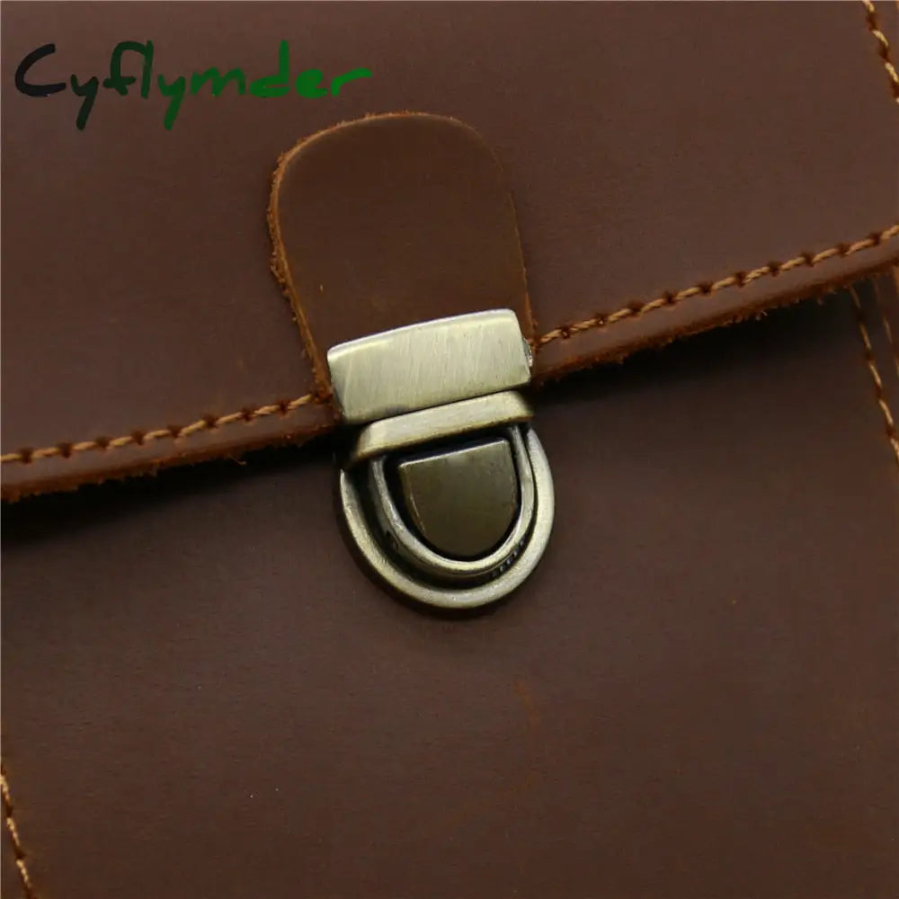 Cyflymder Men’s Waist Pack Genuine Leather Pouch Bag For Men Fanny Cow Mini Phone Vintage Big