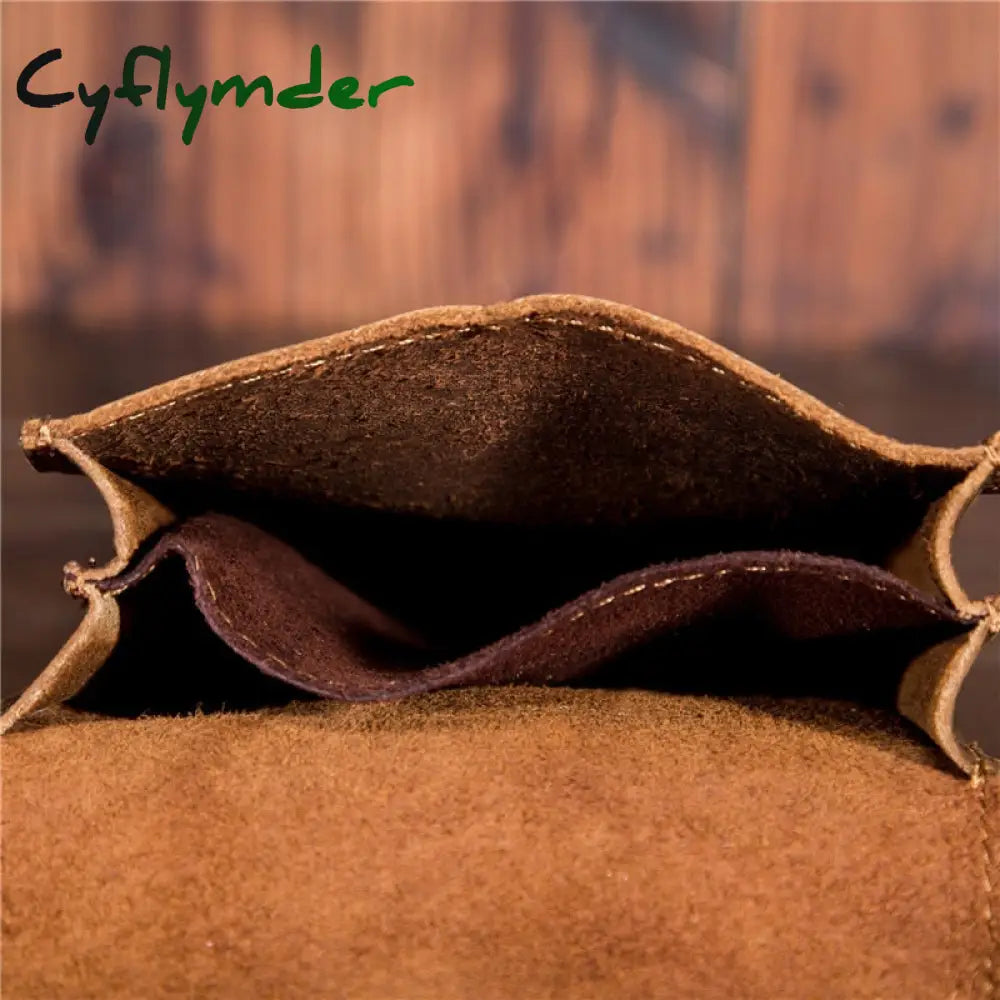 Cyflymder Men’s Waist Pack Genuine Leather Pouch Bag For Men Fanny Cow Mini Phone Vintage Big