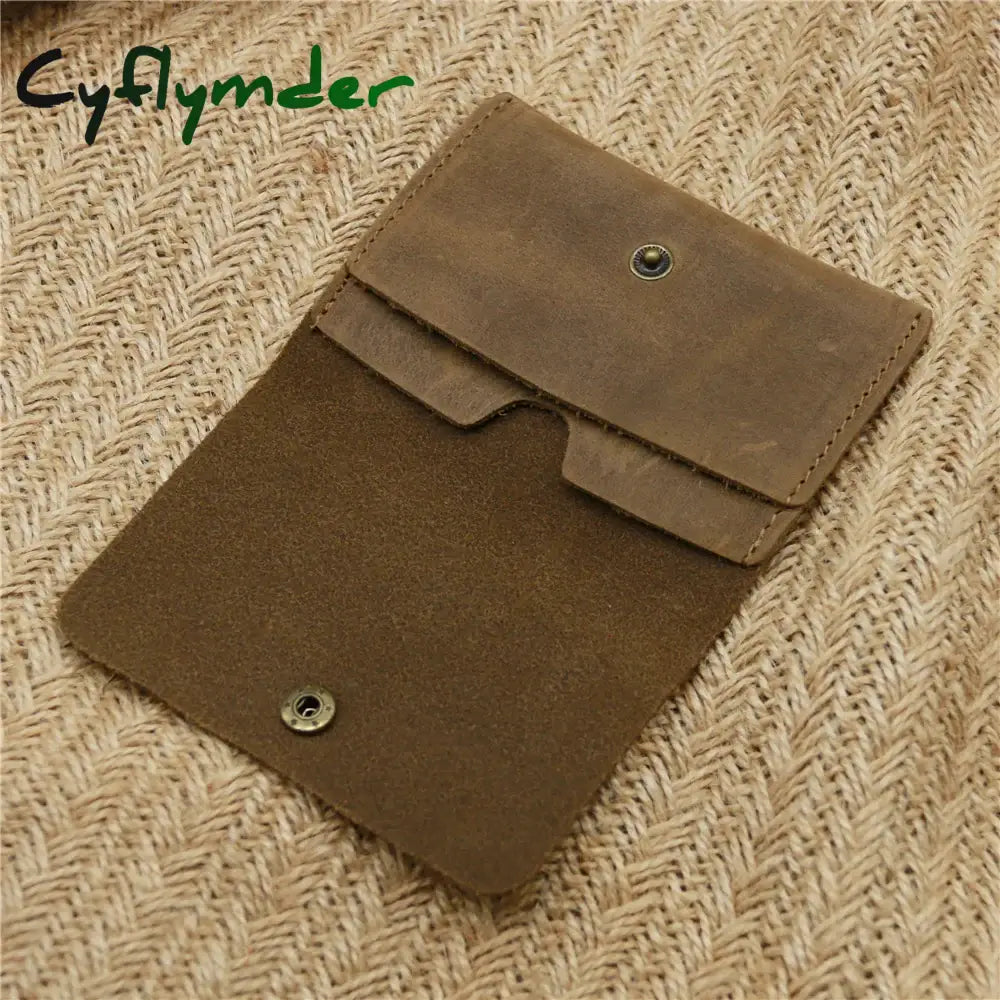 Cyflymder Mens Wallet Genuine Leather Coin Purse Ladies Card Mini Bag Clutch Feminine Men’s Slim