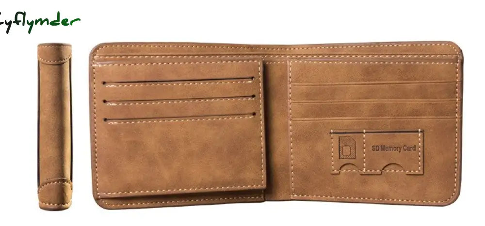 Cyflymder Men’s Wallet Leather Billfold Slim Hipster Cowhide Credit Card/Id Holders Inserts Coin