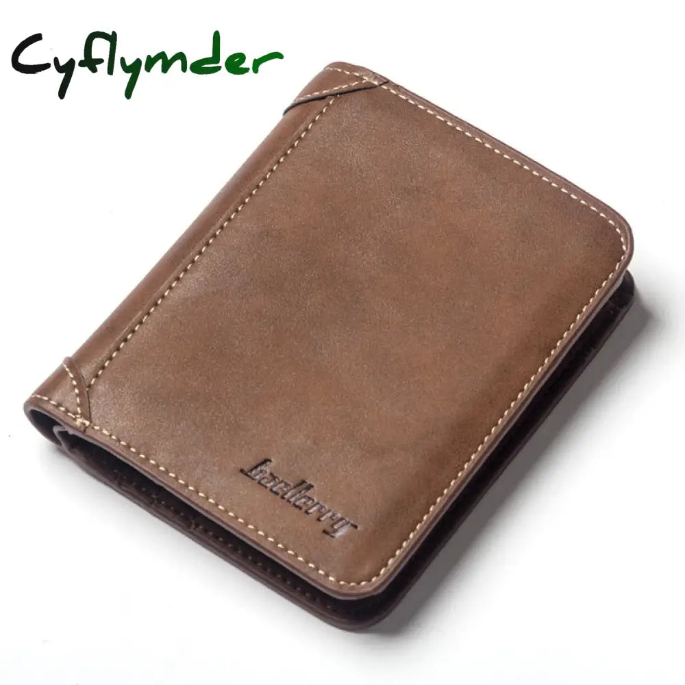 Cyflymder Men’s Wallet Leather Billfold Slim Hipster Cowhide Credit Card/Id Holders Inserts Coin