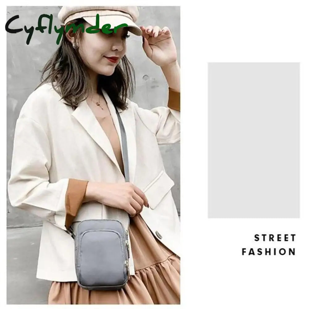 Cyflymder Men’s Women’s Crossbody Bag Shoulder Mobile Phone Nylon Outdoor Valentine’s Day