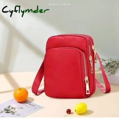 Cyflymder Men’s Women’s Crossbody Bag Shoulder Mobile Phone Nylon Outdoor Valentine’s Day
