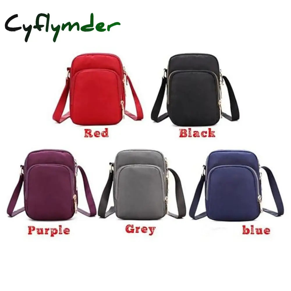 Cyflymder Men’s Women’s Crossbody Bag Shoulder Mobile Phone Nylon Outdoor Valentine’s Day