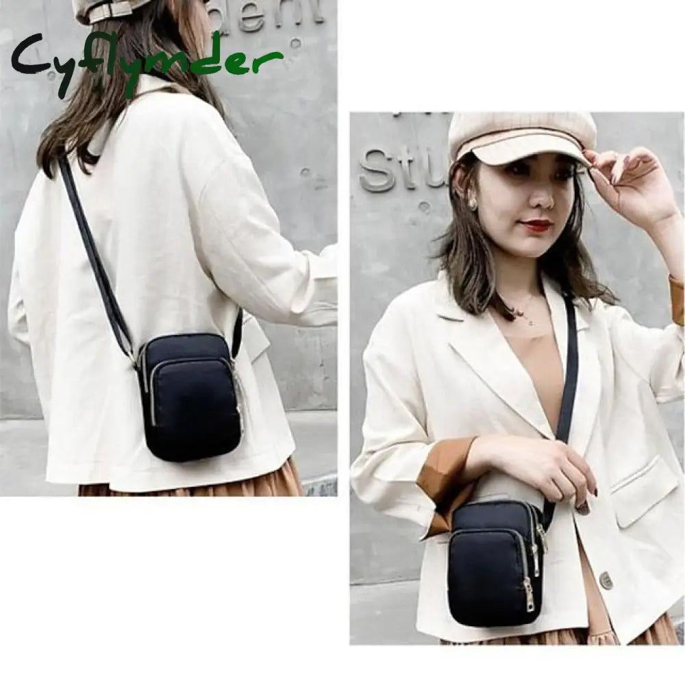 Cyflymder Men’s Women’s Crossbody Bag Shoulder Mobile Phone Nylon Outdoor Valentine’s Day