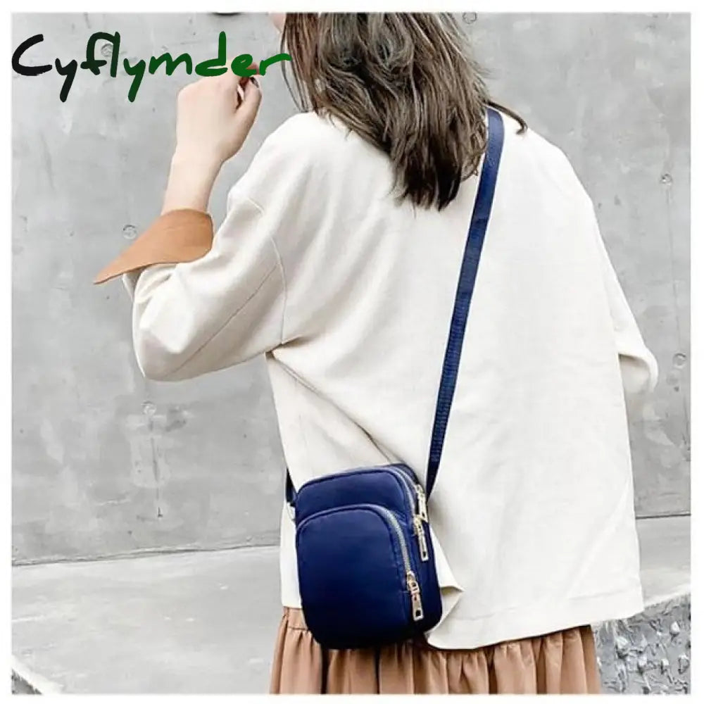 Cyflymder Men’s Women’s Crossbody Bag Shoulder Mobile Phone Nylon Outdoor Valentine’s Day