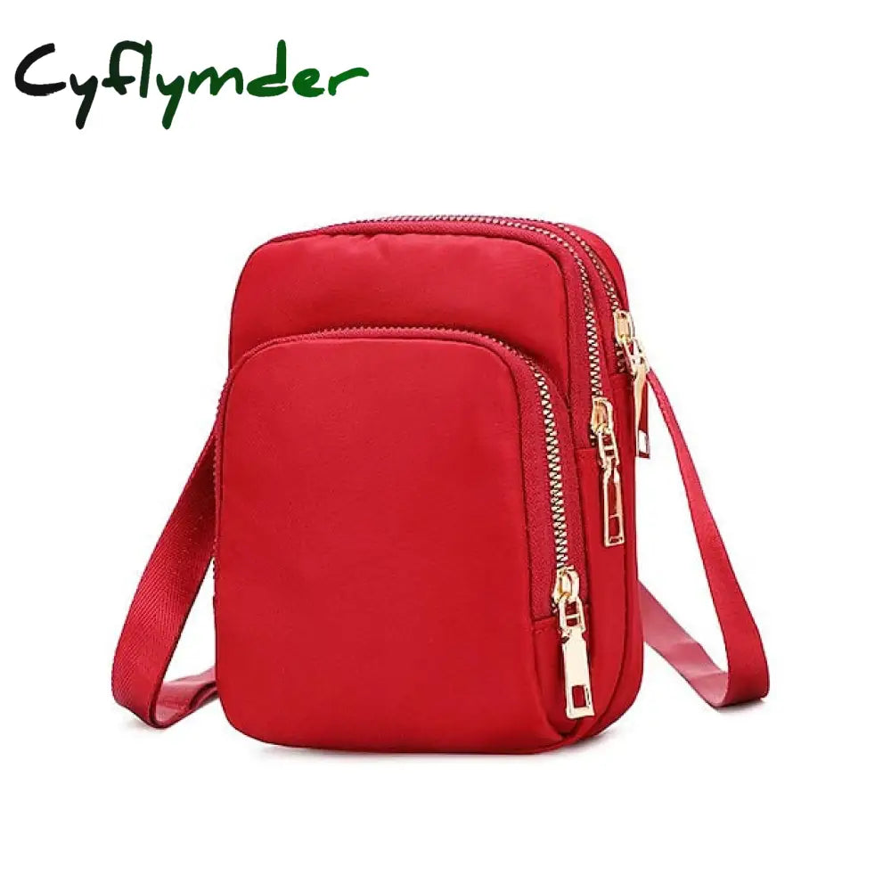 Cyflymder Men’s Women’s Crossbody Bag Shoulder Mobile Phone Nylon Outdoor Valentine’s Day