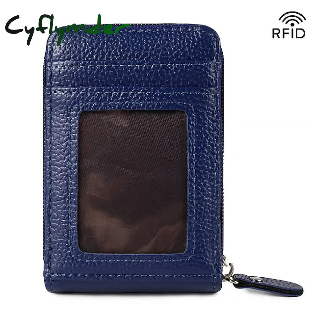 Cyflymder Men’s Women’s Wallet Credit Card Holder Pu Leather Outdoor Shopping Daily Zipper