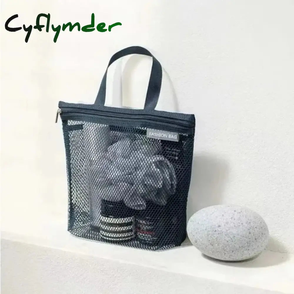 Cyflymder Mesh Makeup Toiletry Storage Bags Handbags Portable Travel Washing Body Shower Tools