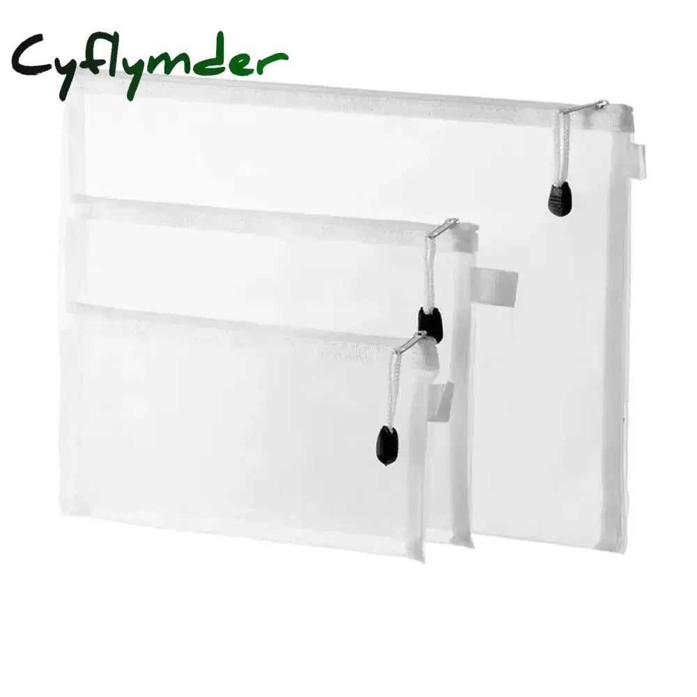 Cyflymder Mesh Zipper Pouch A4/A5/A6 Document Bag Waterproof Zip File Folders Toys Sundries Puzzle