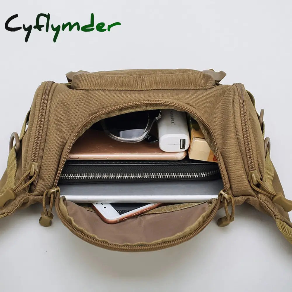 Cyflymder Military Waist Bag Tactical Fanny Pack Adjustable Strap Waterproof Sport Mobile Phone