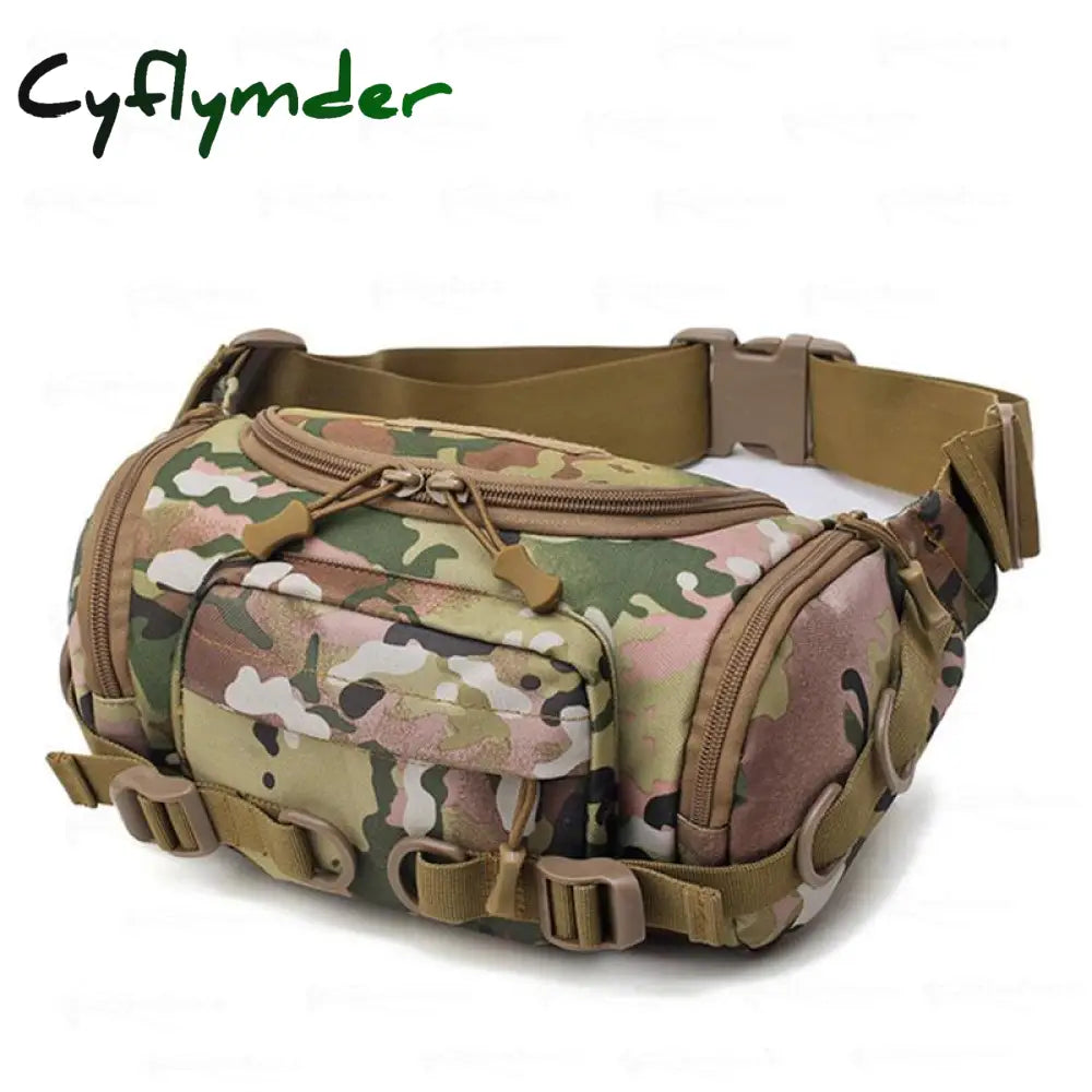 Cyflymder Military Waist Bag Tactical Fanny Pack Adjustable Strap Waterproof Sport Mobile Phone