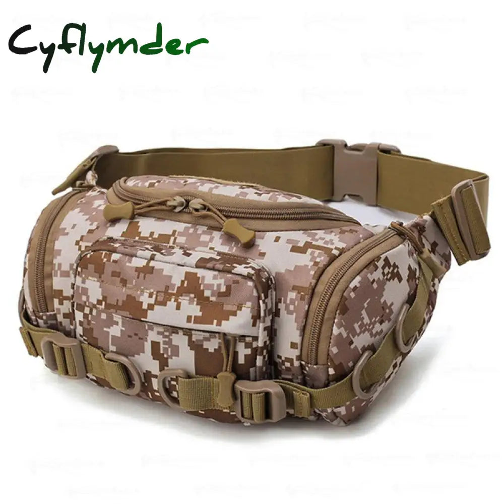 Cyflymder Military Waist Bag Tactical Fanny Pack Adjustable Strap Waterproof Sport Mobile Phone