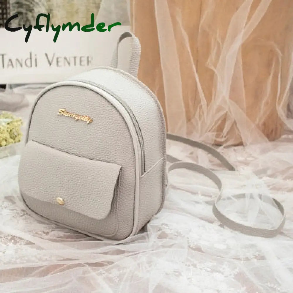 Mini Backpack Women Pu Leather Shoulder Bag For Teenage Girls Kids Multi-Function Small Bagpack