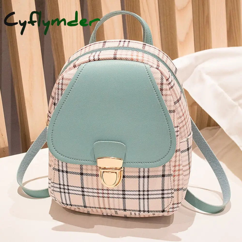 Cyflymder Mini Crossbody Bag For Teenage Girl Plaid Women Shoulder Phone Purse Korean Style New