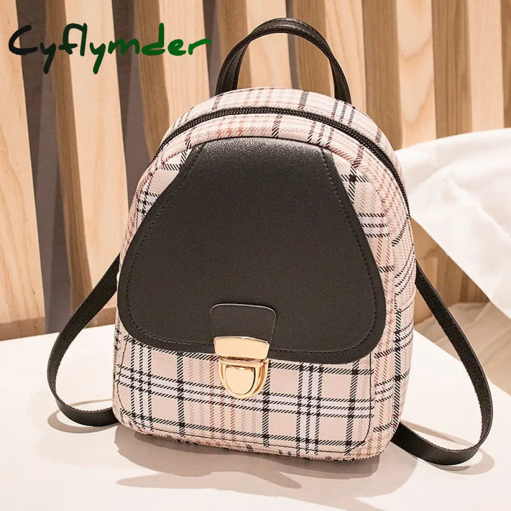 Cyflymder Mini Crossbody Bag For Teenage Girl Plaid Women Shoulder Phone Purse Korean Style New