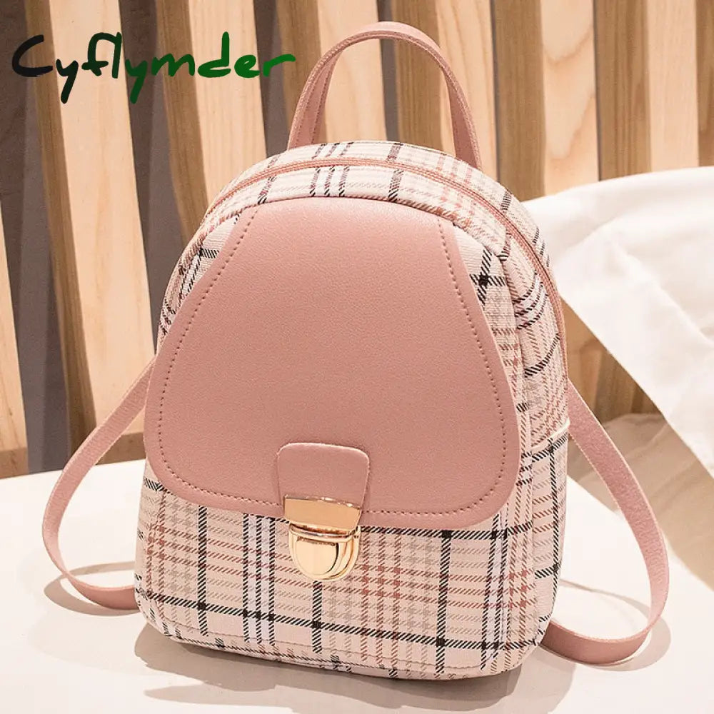 Cyflymder Mini Crossbody Bag For Teenage Girl Plaid Women Shoulder Phone Purse Korean Style New