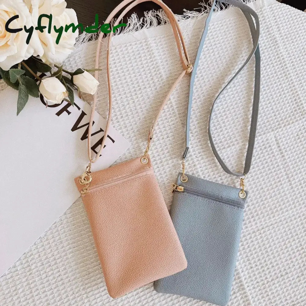 Cyflymder Mini Crossbody Bag Pu Litchi Pattern Personalized Fashion Phone Sweet Women’s