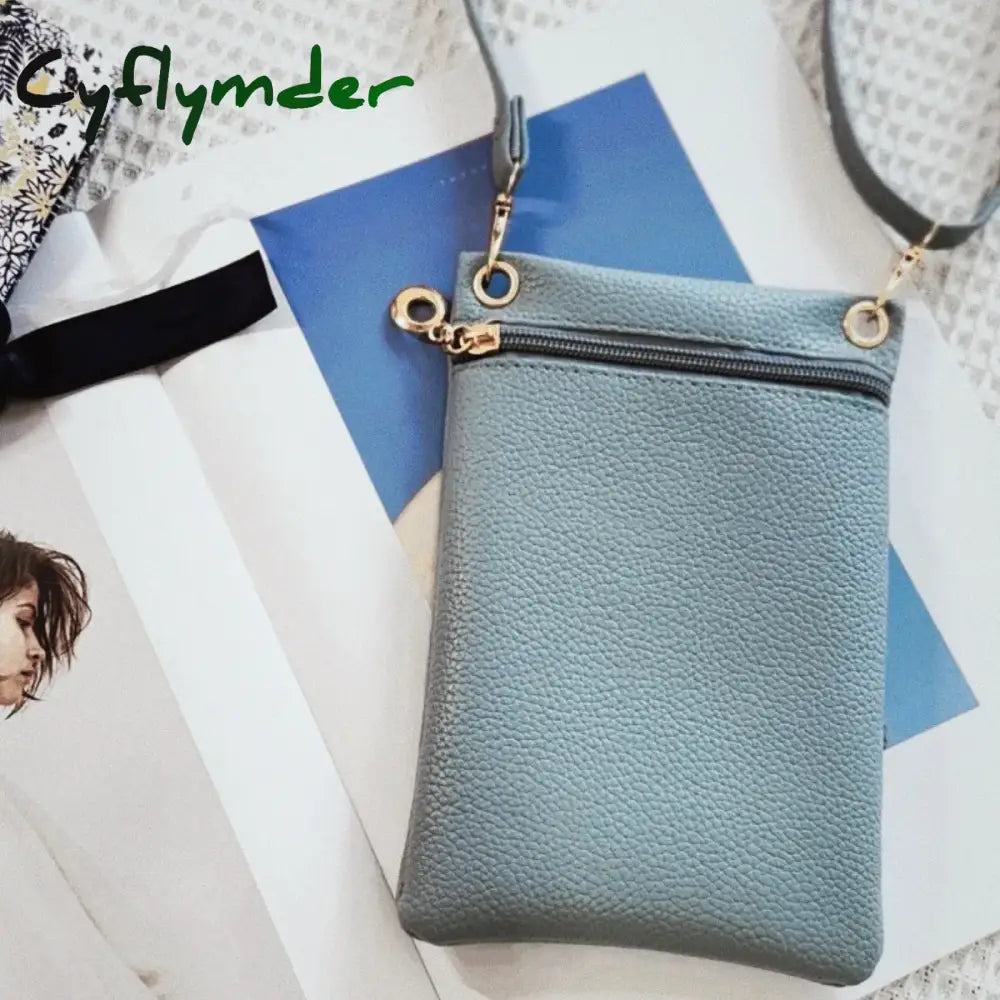 Cyflymder Mini Crossbody Bag Pu Litchi Pattern Personalized Fashion Phone Sweet Women’s