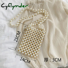 Cyflymder Mini Pearl Bag Handmade Vintage Eva Beaded Fashion Banquet Party Shoulder Female Wedding