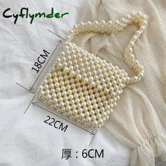 Cyflymder Mini Pearl Bag Handmade Vintage Eva Beaded Fashion Banquet Party Shoulder Female Wedding