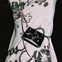 Cyflymder Mini Women’s Bag Party Lady Shoulder Bags Rock Street Style Women Crossbody Metal Chain