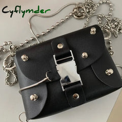 Cyflymder Mini Women’s Bag Party Lady Shoulder Bags Rock Street Style Women Crossbody Metal Chain