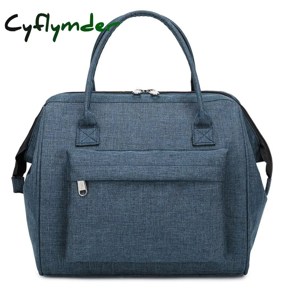 Cyflymder Modern Simplicity Lunch Bag Office Worker Bring Meals Insulated Handbag Child Picnic Food