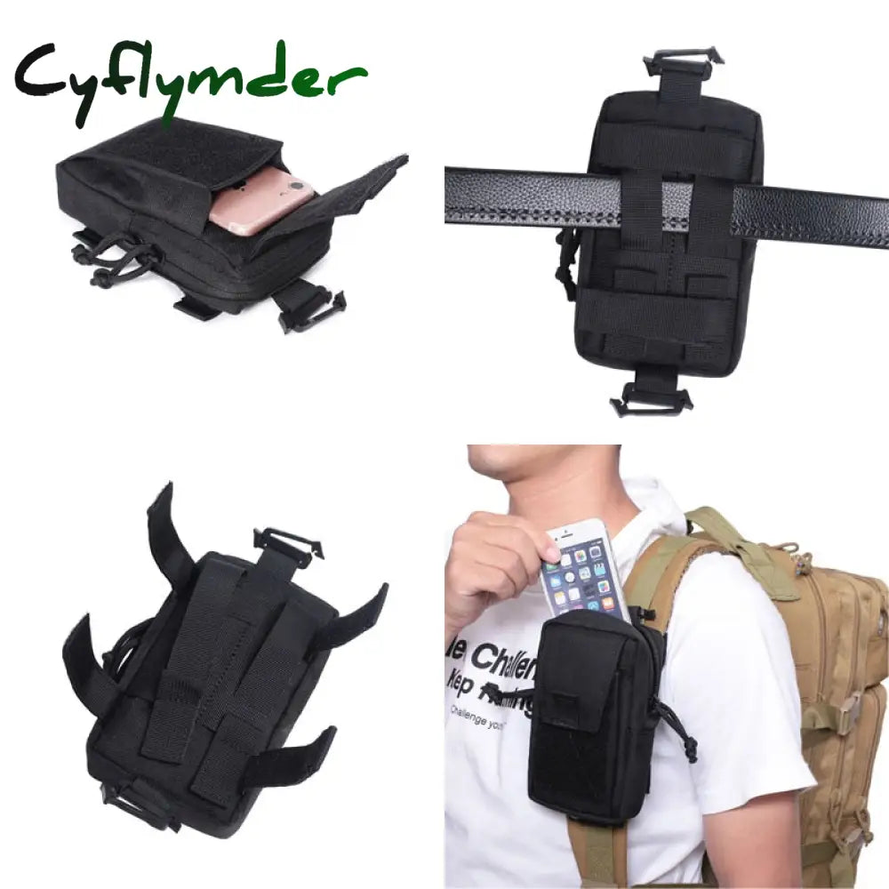 Cyflymder Molle Tactical Waist Bag Outdoor Emergency Edc Pouch Phone Pack Sports Climbing Running