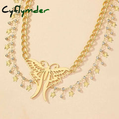 Cyflymder Multi-Layer Body Belly Chain Metal Butterfly Women Girls Product Gold Plating Fashion