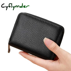 Cyflymder Multi Slot Card Holder Vintage Small Wallet Women Men Business Bank Credit Card Bag Male Coin Pouch Solid